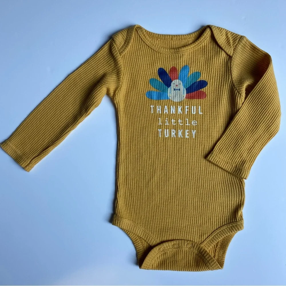 Thanksgiving Shirt Size 6 9 Months Chick Pea One Piece Thankful Little Turkey